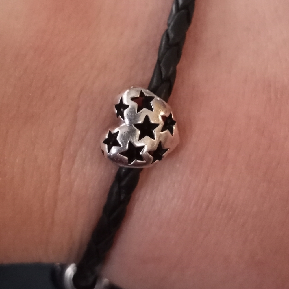 Authentic Pandora star spangled heart charm